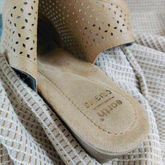 Earth Origins Delos Delilah Blue Peep Toe Slingback Heels Booties Womens 7 EUC - Picture 9 of 10